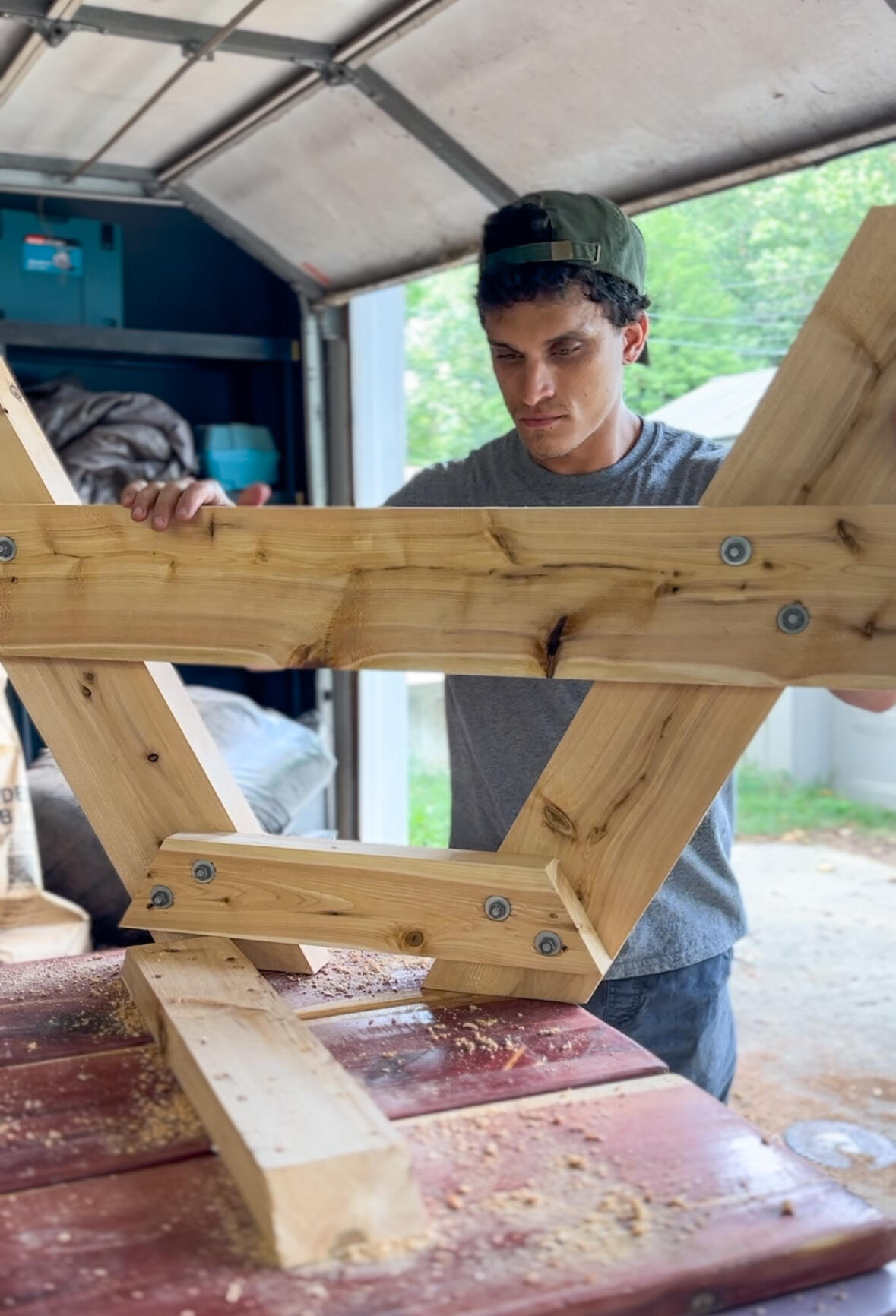 Woodworking in the Project 16 workshop